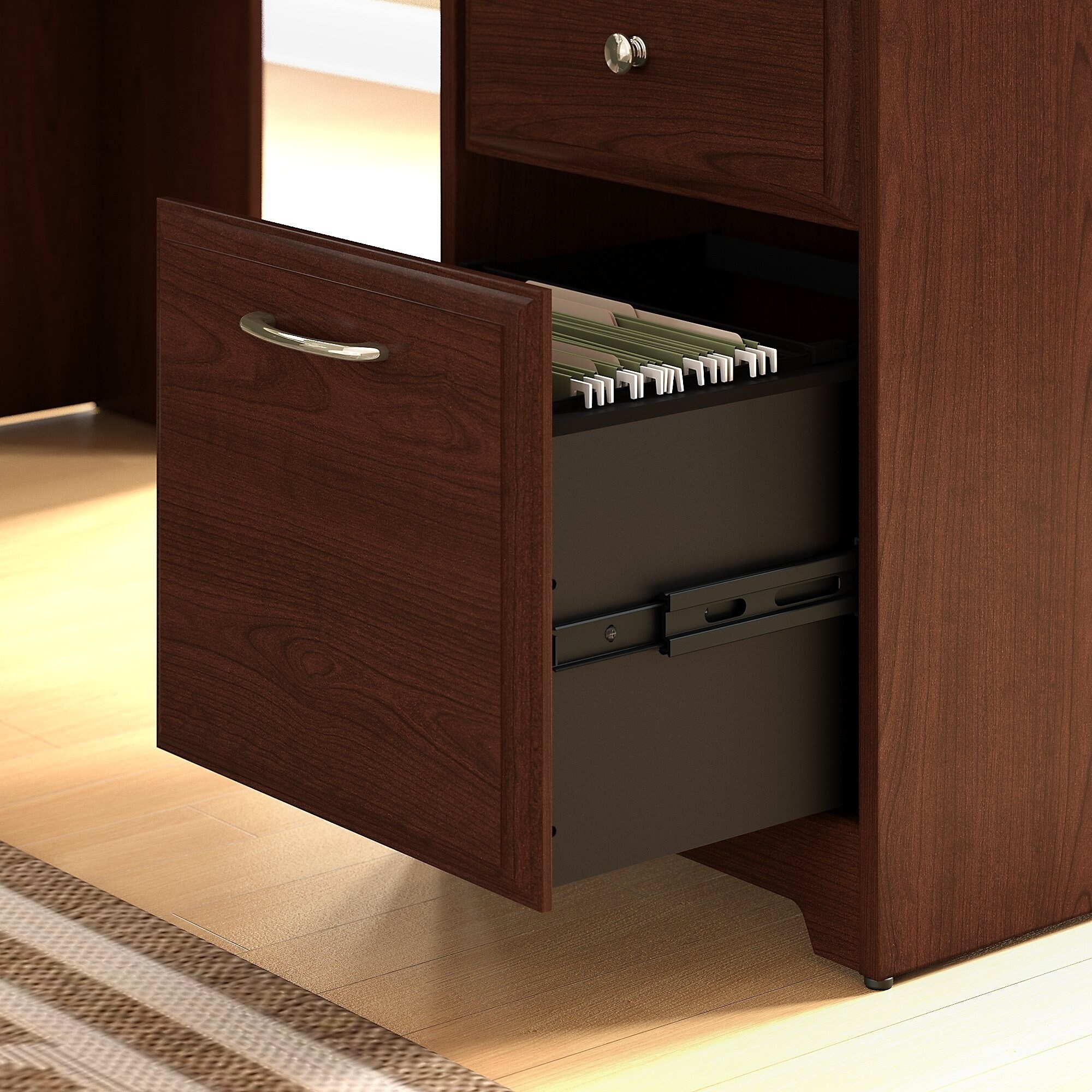 Cabot L Shaped Desk With Hutch 6 Cube Bookcase And Lateral File Cabot L Shaped Desk With Hutch 6 Cube