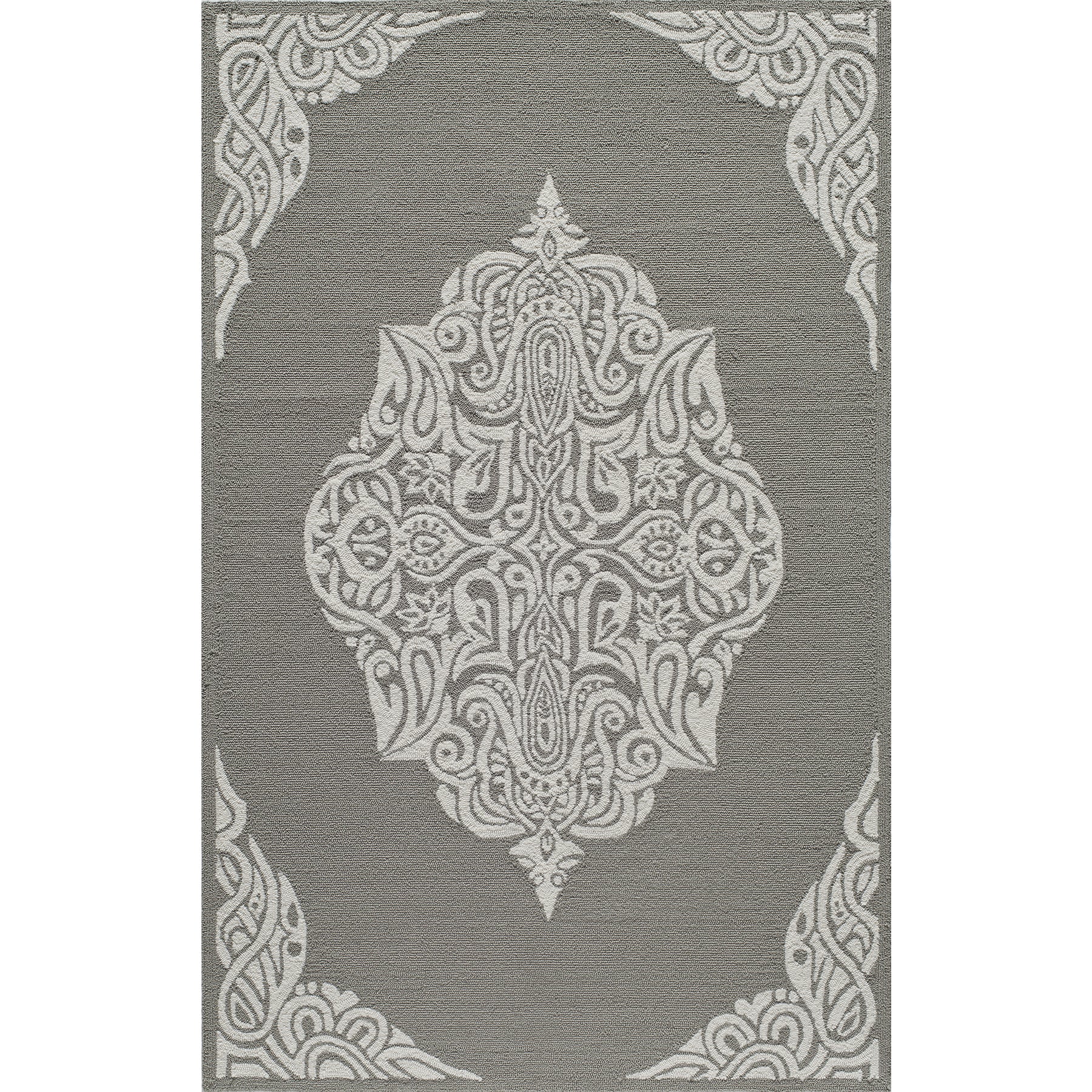 Momeni Veranda Grey Medallion Indoor Outdoor Rug 8 X 10 Momeni Veranda Grey Medallion Indoor Outdoor Rug 8