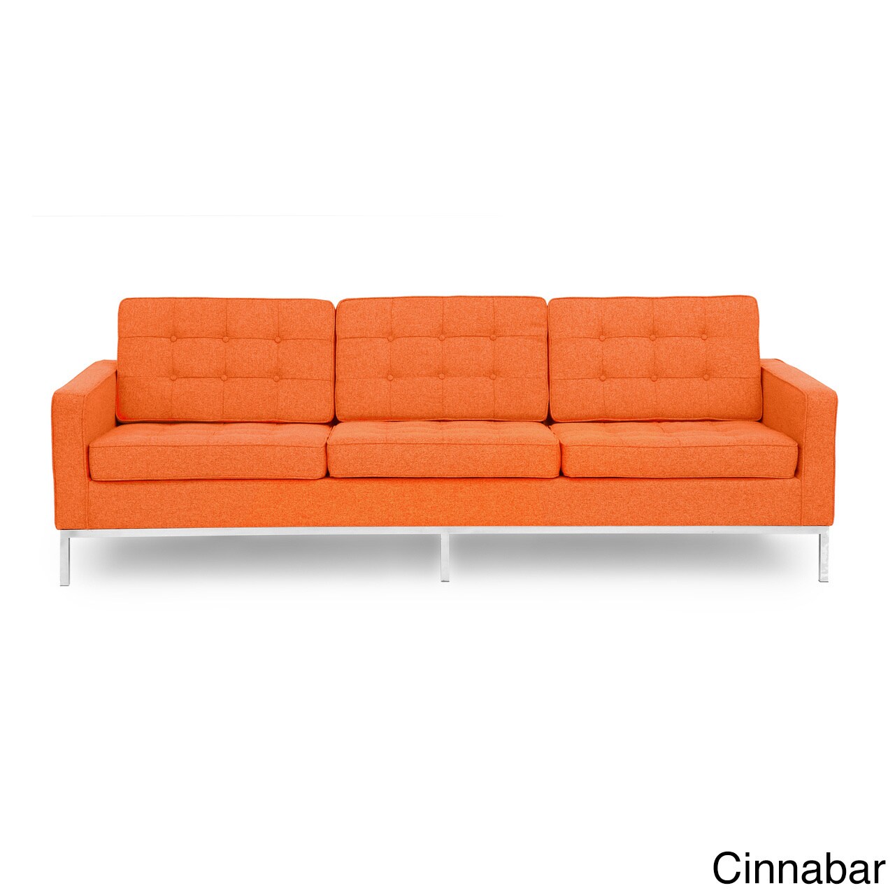 Karl Florence Knoll Style Sofa 3 Seat Premium Fabric Upholstery Karl Florence Knoll Style Sofa 3 Seat Premium