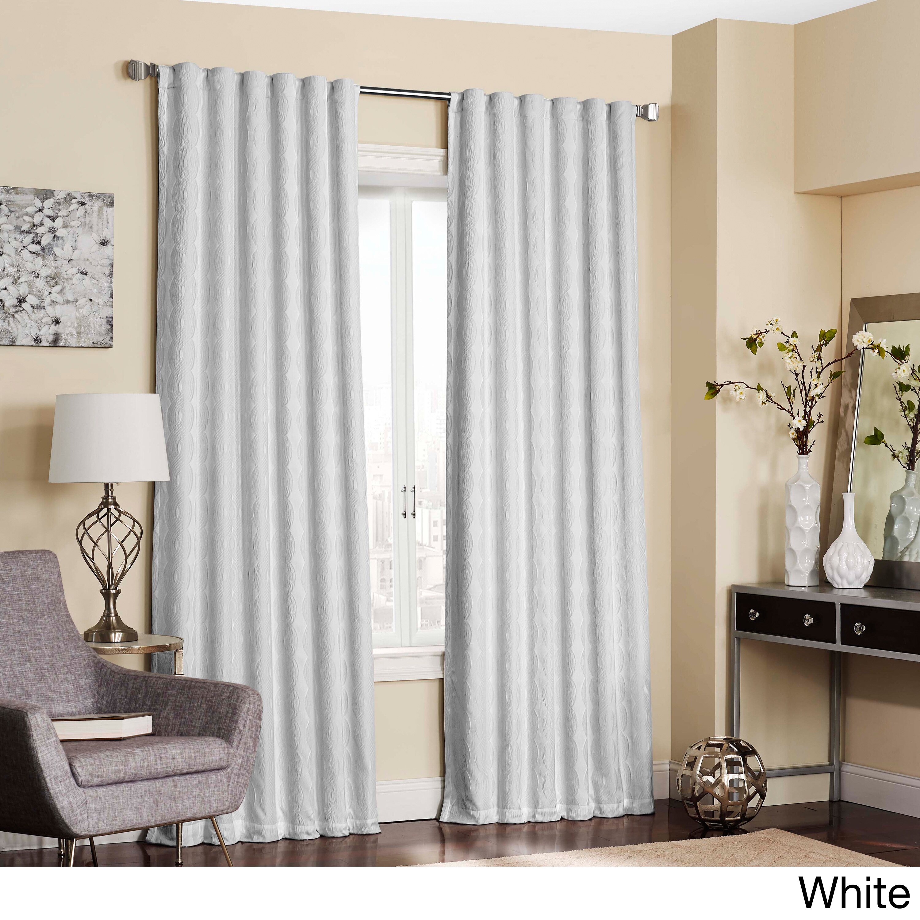 Eclipse Adalyn Thermalayer Blackout Window Curtain Panel 108 Inch Picture 6 Of 10