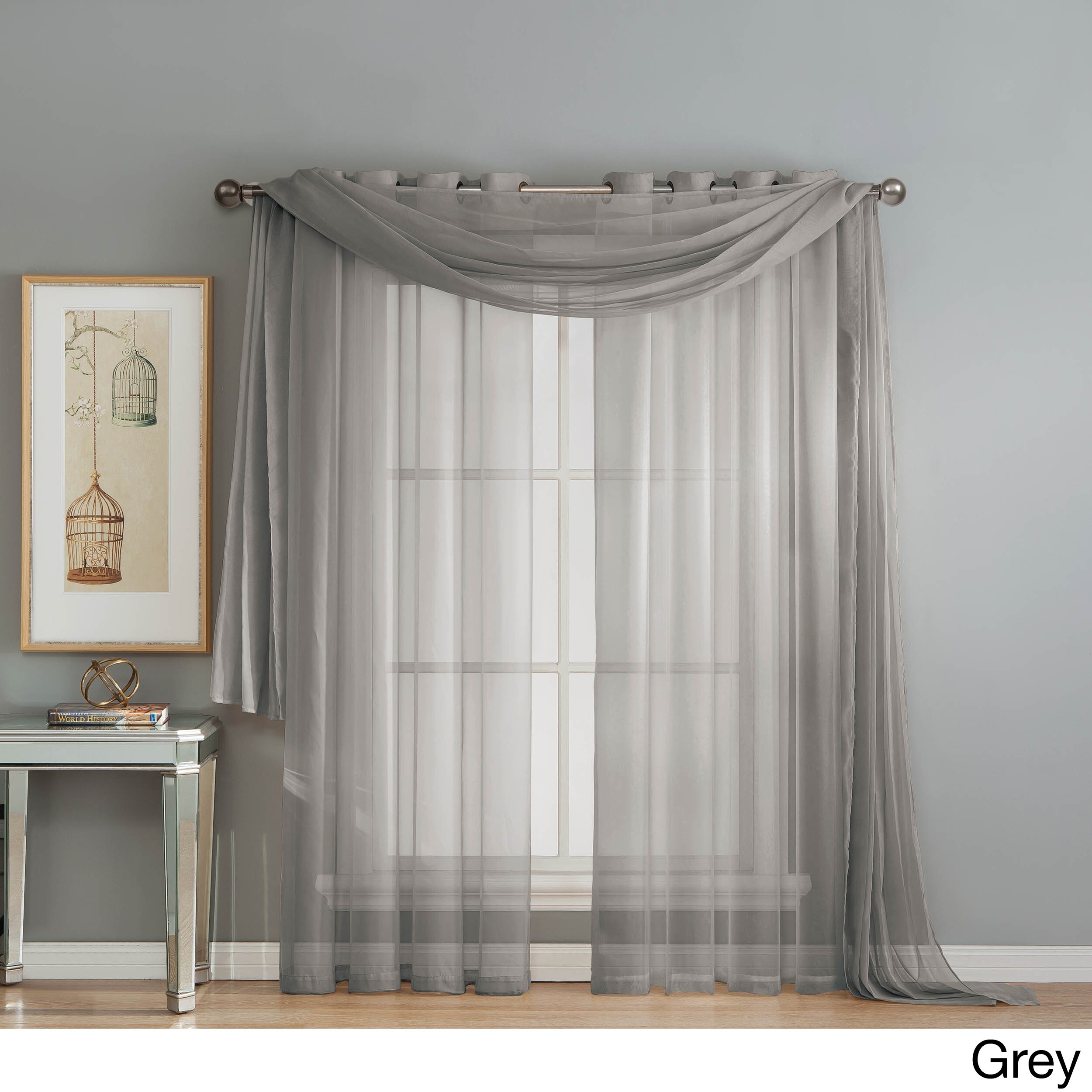Window Elements Diamond Sheer Voile 112 X 84 In Rod Pocket