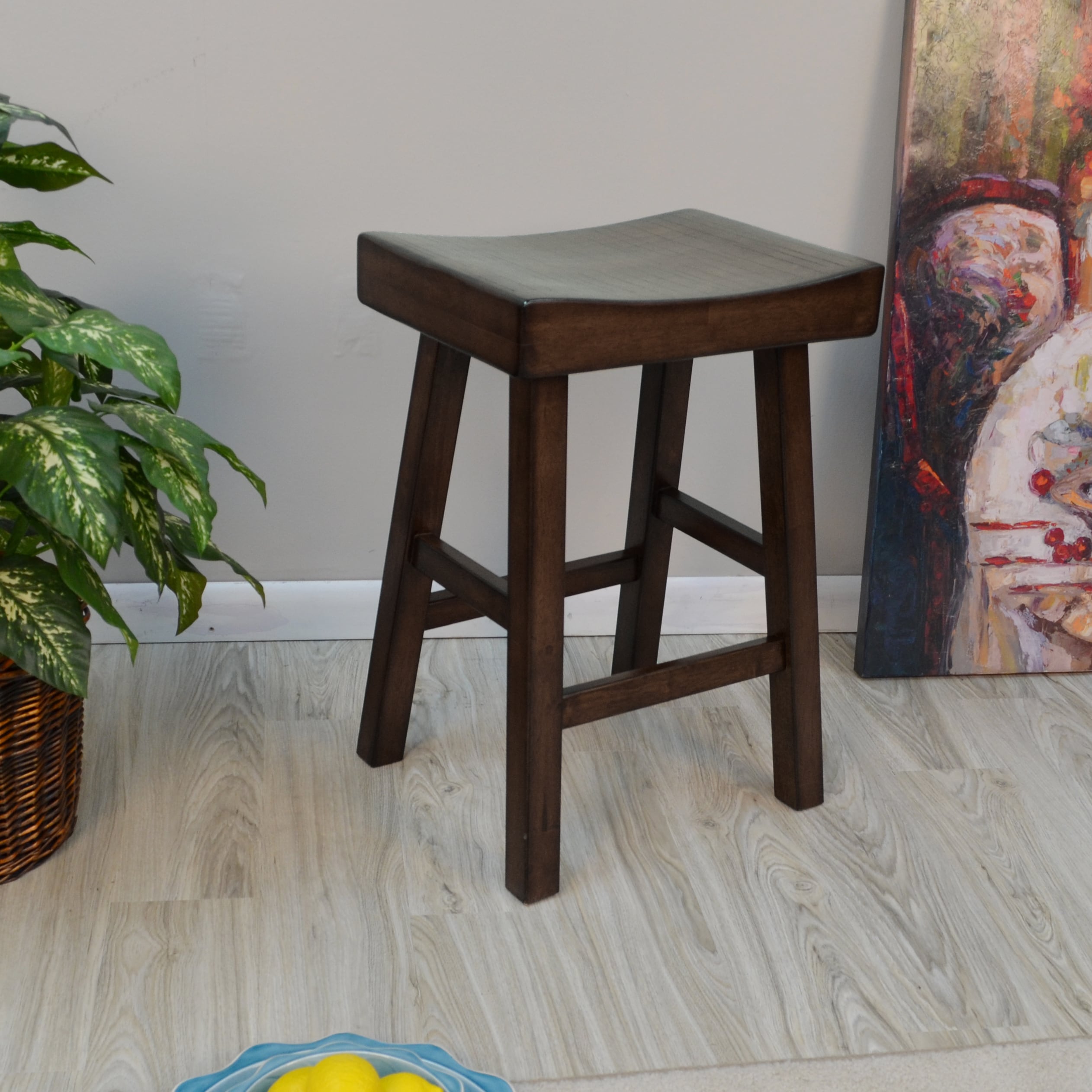 Trym Wood Saddle Seat Counter Stool Ebay Trym Wood Saddle Seat Counter Stool