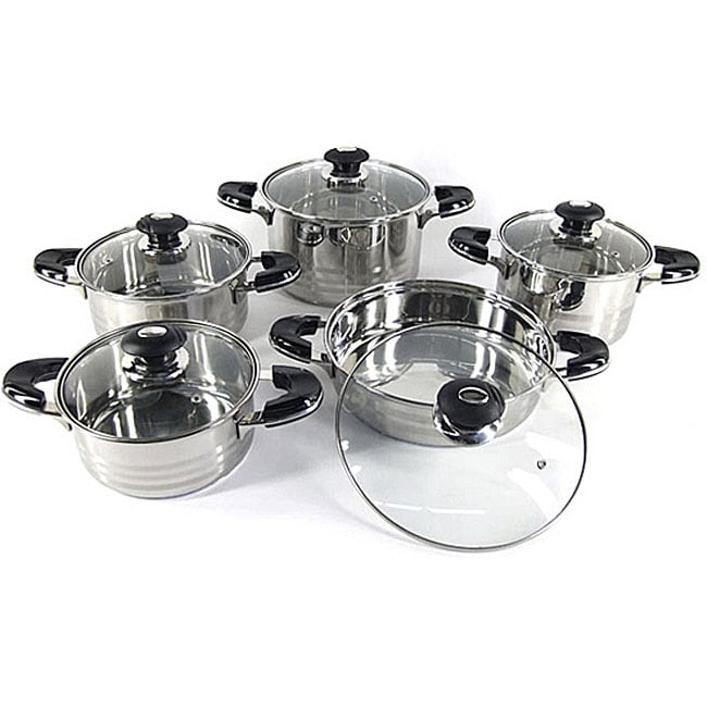 Heavy duty 18/10 Stainless Steel 10 piece Cookware Set  