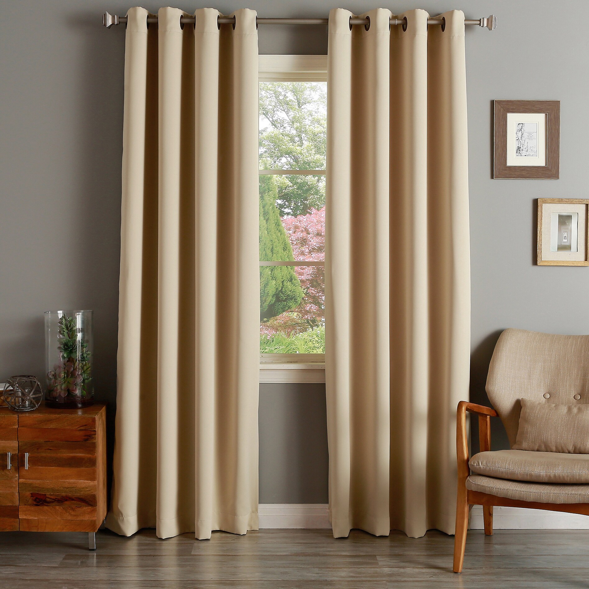 Aurora Home Grommet Top Thermal Insulated 96 Inch Blackout Curtain Picture 6 Of 10