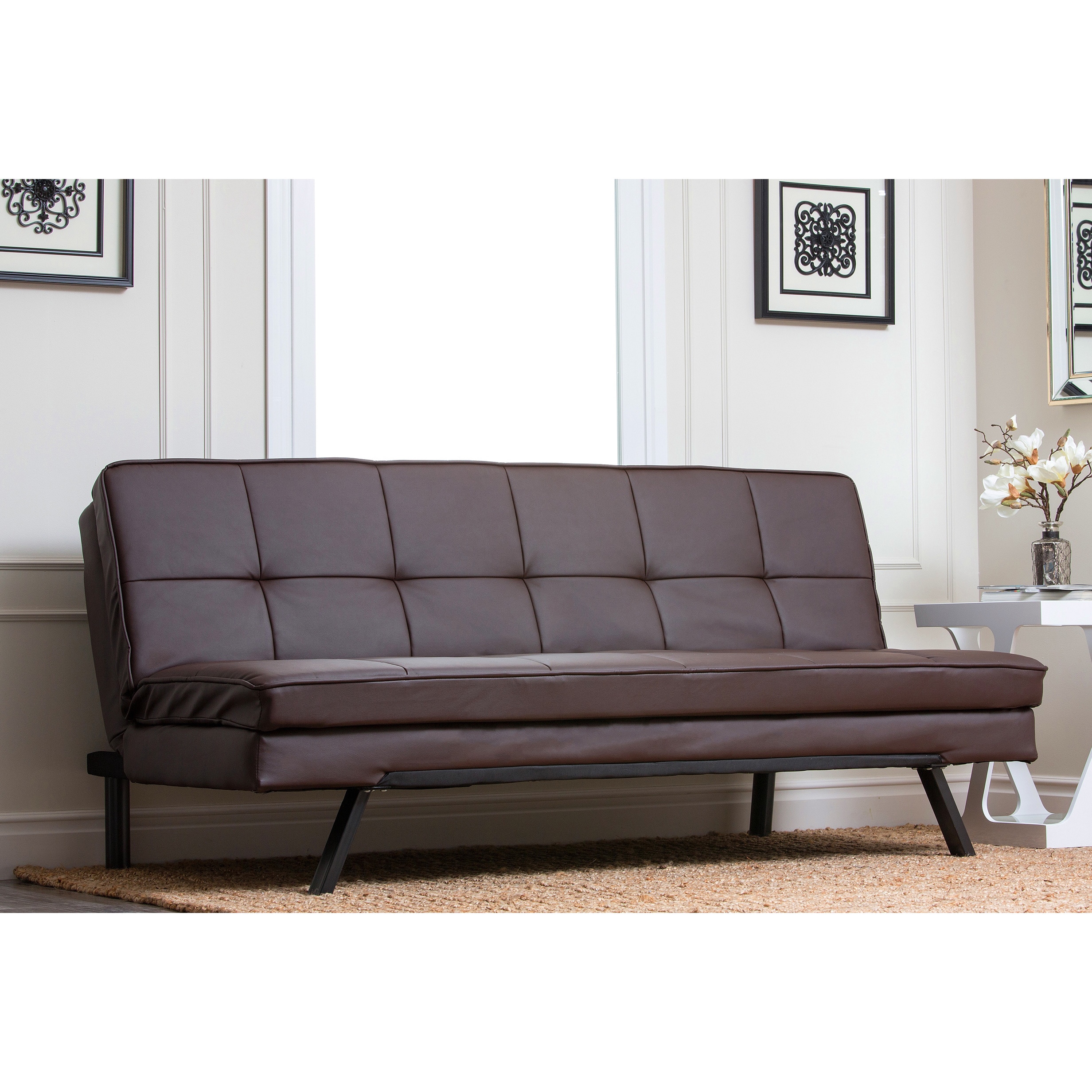 ABBYSON LIVING Newport Double Cushion Convertible Sofa - Overstock ...