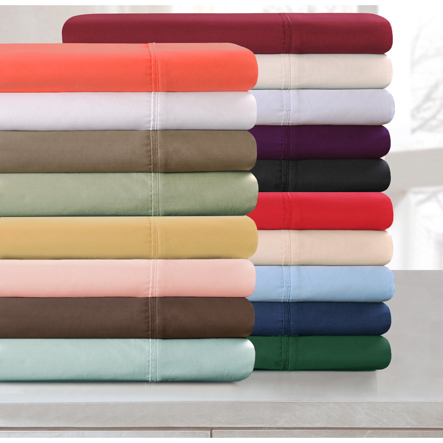 300 Thread Count Deep Pocket Cotton Sateen Sheet Set eBay