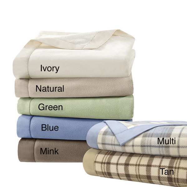 Simple Luxury Matte Satin Binding Polyester Microfleece Blanket ...