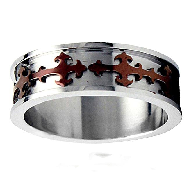 Stainless Steel Cross Ring   Shopping