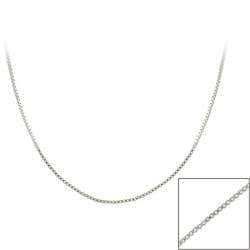 Mondevio Sterling Silver Italian 36-inch Box Chain Necklace