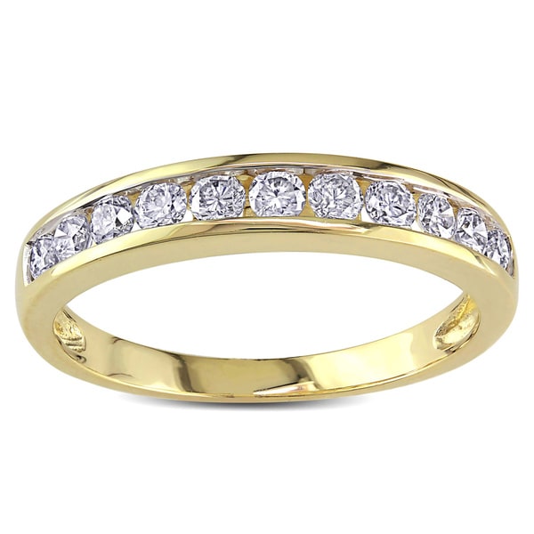 Miadora 14k Yellow Gold 1/2ct TDW Diamond Anniversary Band (H I, I2 I3