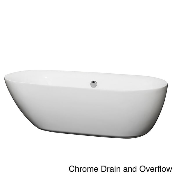 Wyndham Collection Melissa Free Standing Soaking Bathtub  