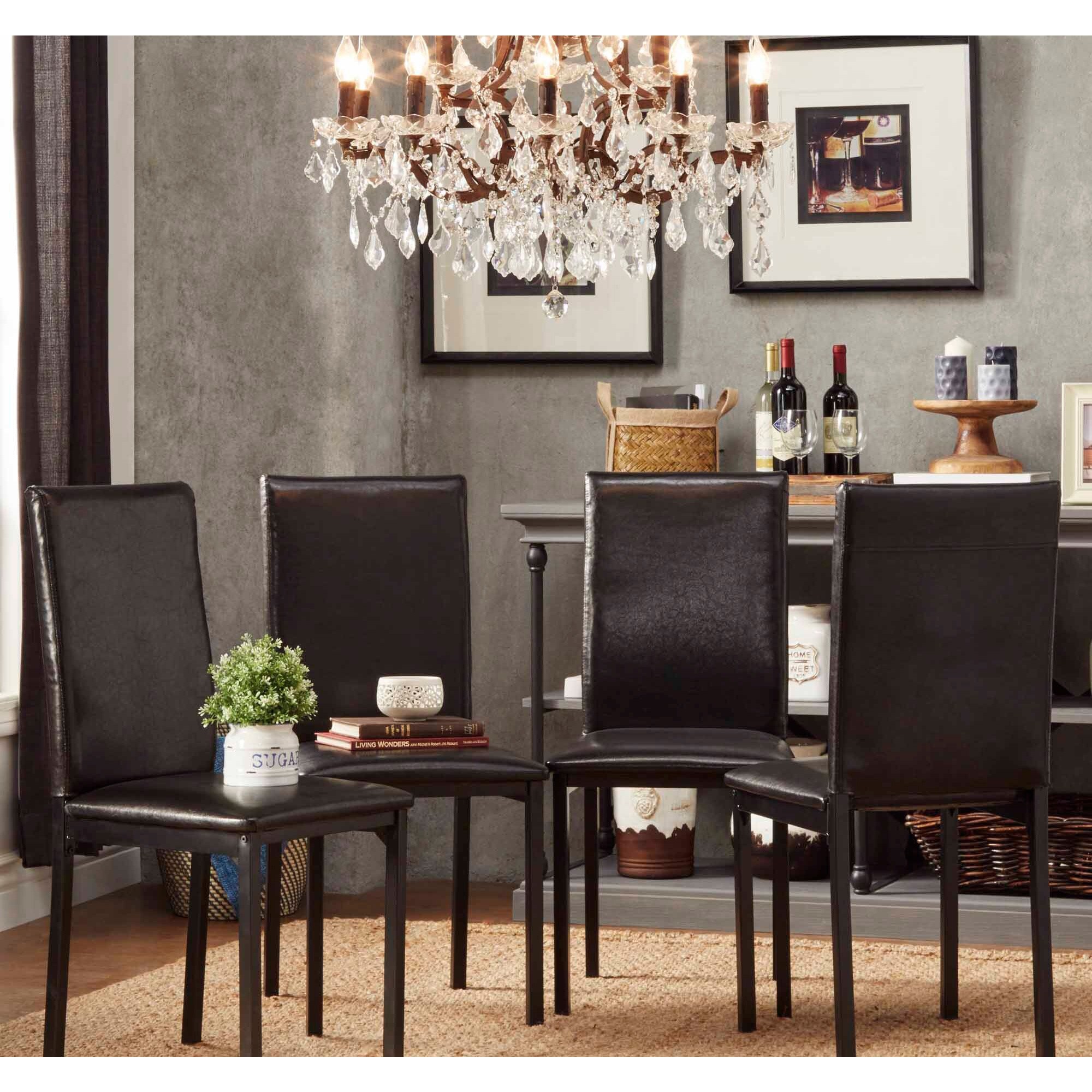 Darcy Metal Upholstered Dining Chair (Set of 4) by iNSPIRE Q Bold | eBay