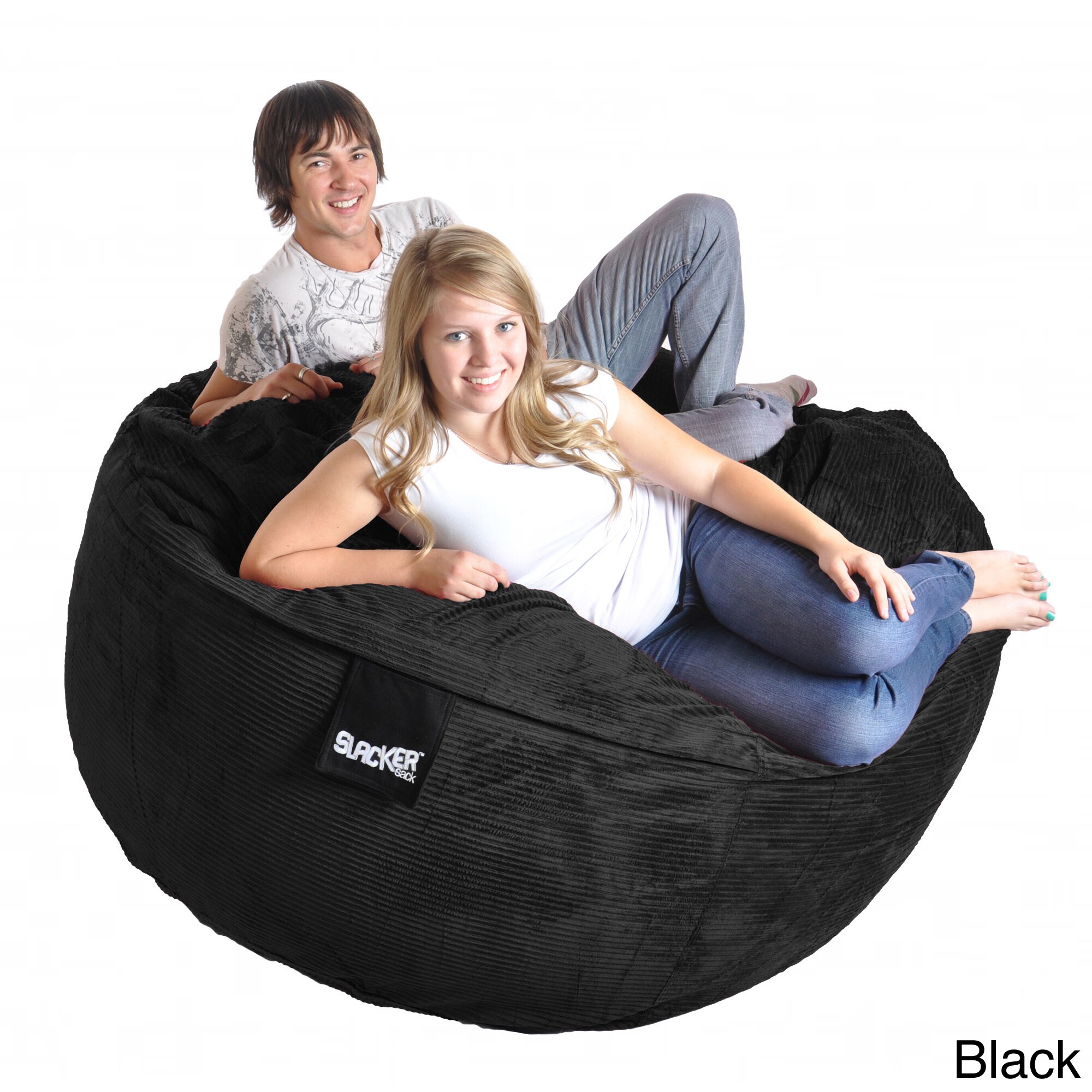 Slacker Sack 6 Foot Round Corduroy Microfiber Suede And Memory Foam Picture 4 Of 6