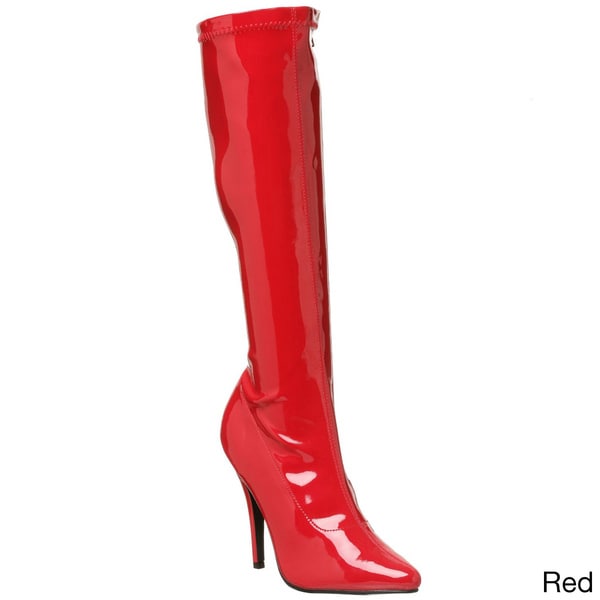 Pleaser Women's' 'Seduce-2000' Knee-high Stretch Stiletto Boots ...