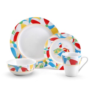 Pfaltzgraff Beach Ball 16 piece Porcelain Dinnerware Set  