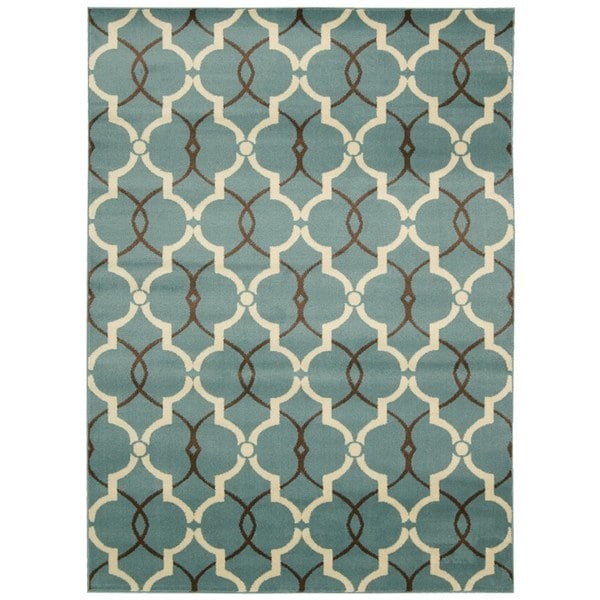 Nourison Nova Blue Rug (53 x 73)   Shopping   Great Deals