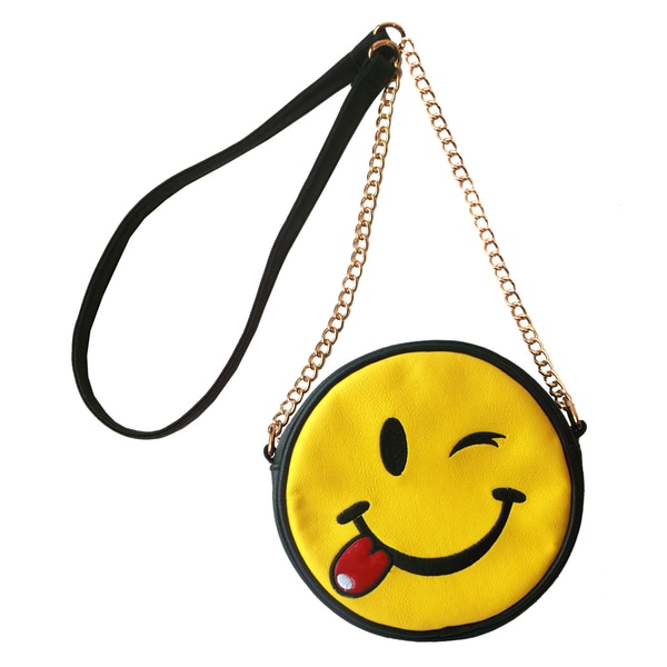 Olivia Miller Winking Tongue Emoji Crossbody   Shopping