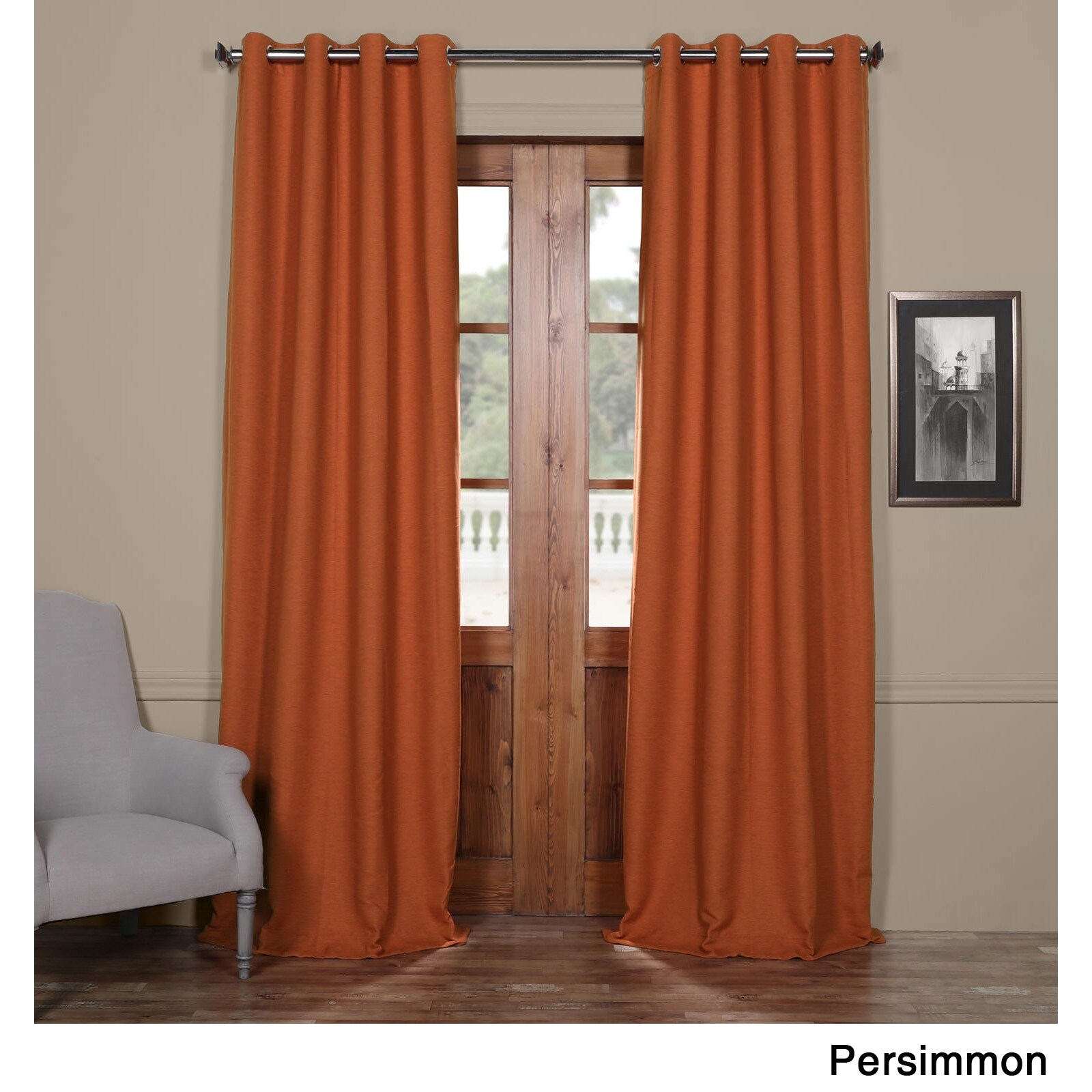 Exclusive Fabrics Bellino 108 Inch Grommet Top Blackout Curtain Exclusive Fabrics Bellino 108 Inch Grommet Top Blackout