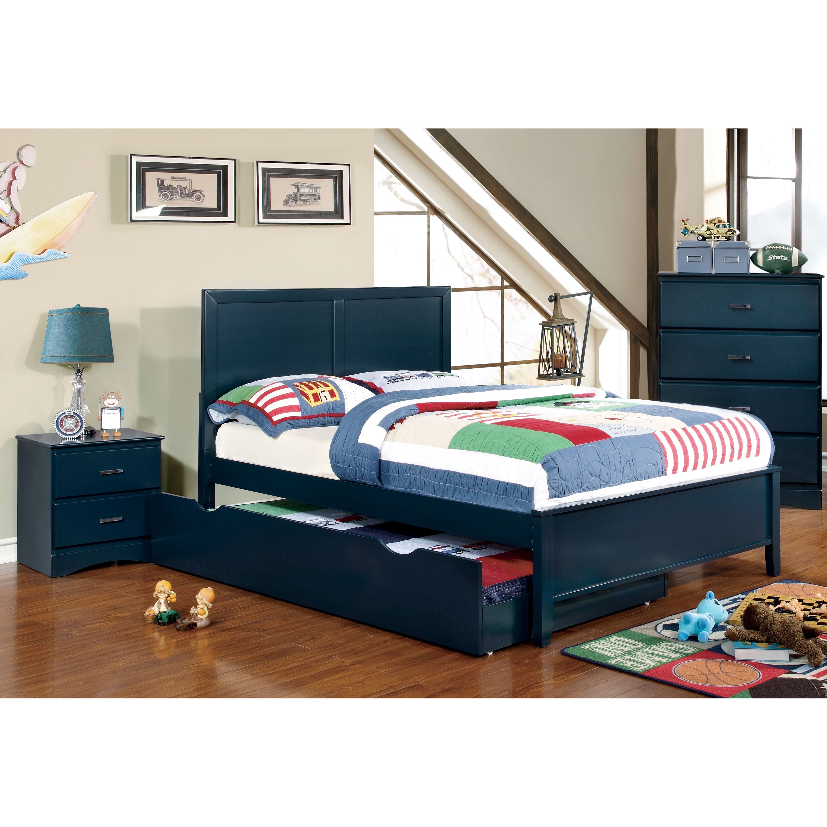 Furniture of America Colorpop 4-piece Full-size Youth Bedroom Set ...