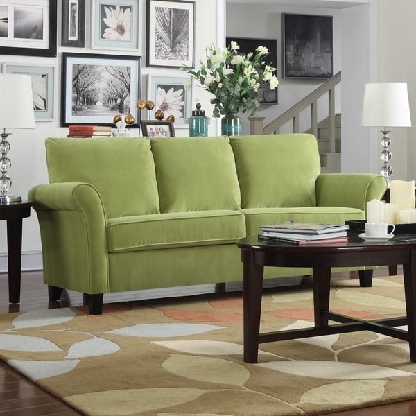 Portfolio Rockford Spring Green Velvet SoFast Sofa  