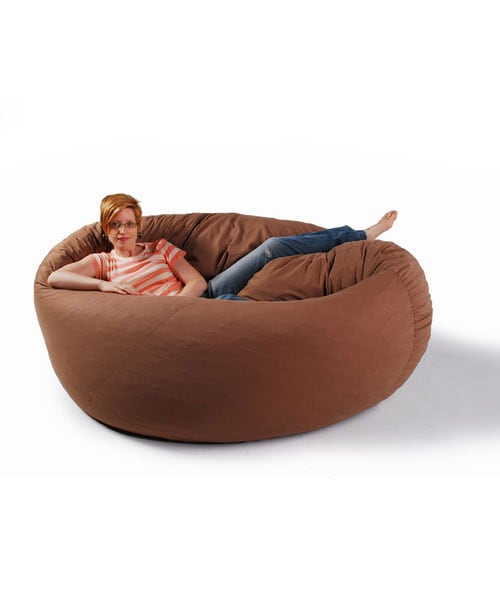 Zoe 6 foot Mocha Cocoon Beanbag Chair  ™ Shopping   Big