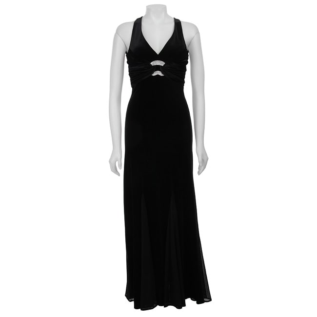 Nightway Women's Velvet Halter Dress - Overstock™ Shopping - Top Rated ...