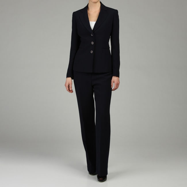 Jones New York Women's Navy Crepe Pant Suit - Overstock™ Shopping - Top ...
